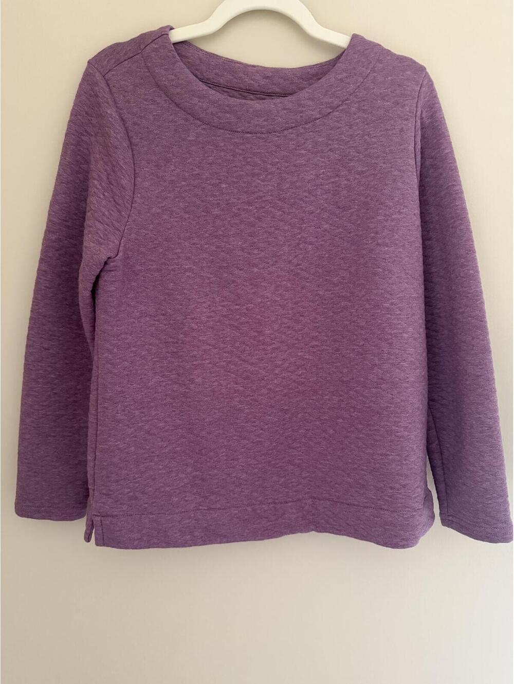 M Croft & Barrow purple quilted sweatshirt, soft & comfy